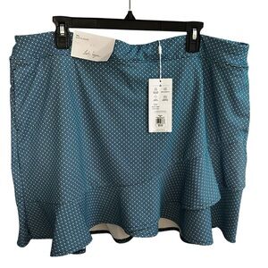 Lady Hagen Overlap Ruffle Golf Skort XXL Blue Built-In Shorts Tennis Activewear